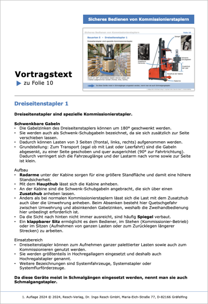 Zusatzqualifizierung Kommissionierstapler